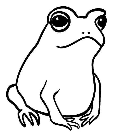 Small outlined frog