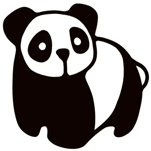 Chunky black and white panda