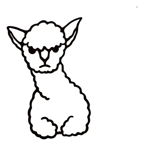 Fluffy alpaca
