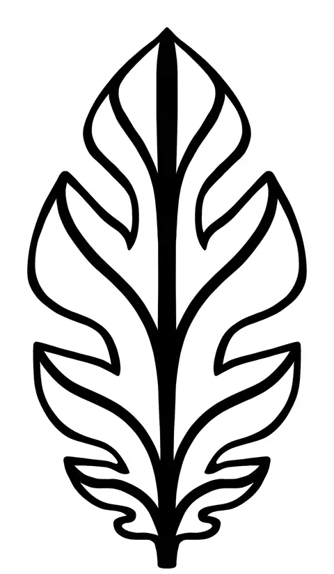 Single bold leaf