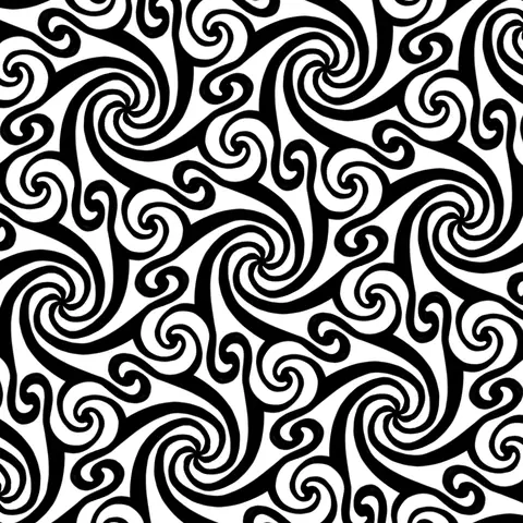 Bold black swirl pattern